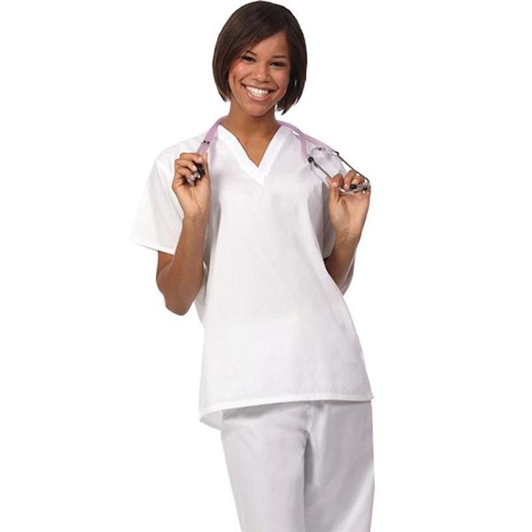 Fashion Seal Shirt Scrub Unisex Medium White Ea - 6711-M