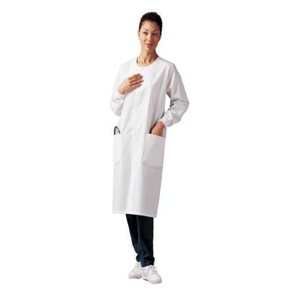 Landau Uniforms Cover Coat 65% Polyester / 35% Cotton Unisex White Small Ea - 3178-WWP-SML