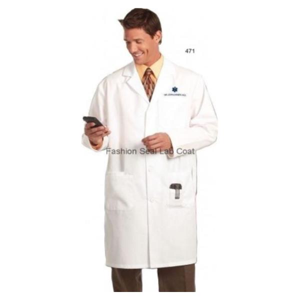 Fashion Seal Lab Coat 65% Polyester / 35% Cotton Mens White 2X Large 41 In Ea - 471-2XL