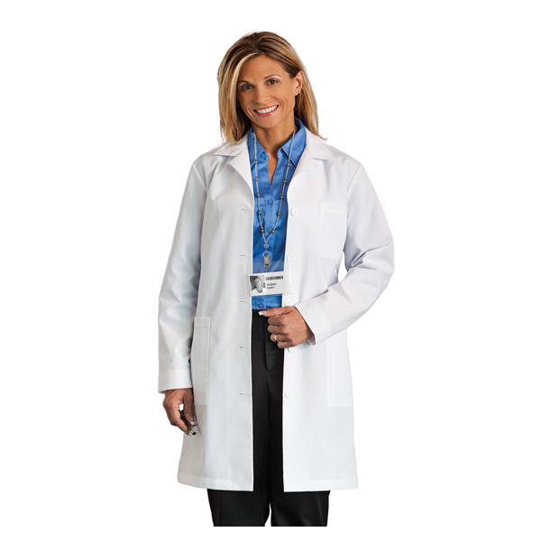 META By White Swan Lab Coat 65% Polyester / 35% Cotton Meta Womens White Size 0 37 In Ea - 161-011-0