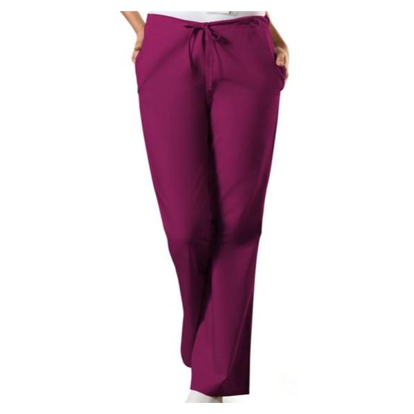 Cherokee Workwear Scrub Pant 4101 Womens X-Small Petite Wine Ea - 4101P-WINWXS