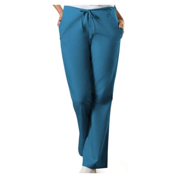 Cherokee Workwear Scrub Pant 4101 Womens X-Small Tall Caribbean Blue Ea - 4101T-CARWXS