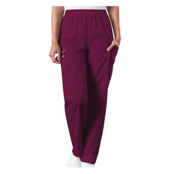 Cherokee Workwear Pant Scrub Cherokee 4200 Womens Medium Wine Ea - 4200-WINW-M