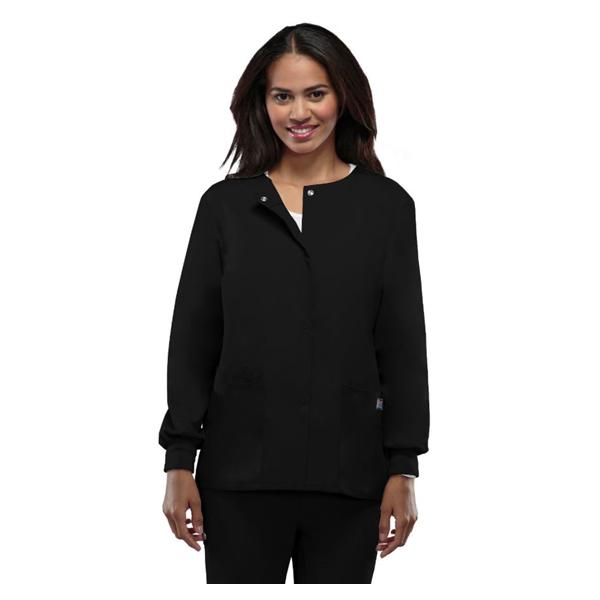 Cherokee Workwear Jacket Warm-Up 65% Polyester / 35% Cotton Womens Black Small 3 Pockets Ea - 4350-BLKW-S