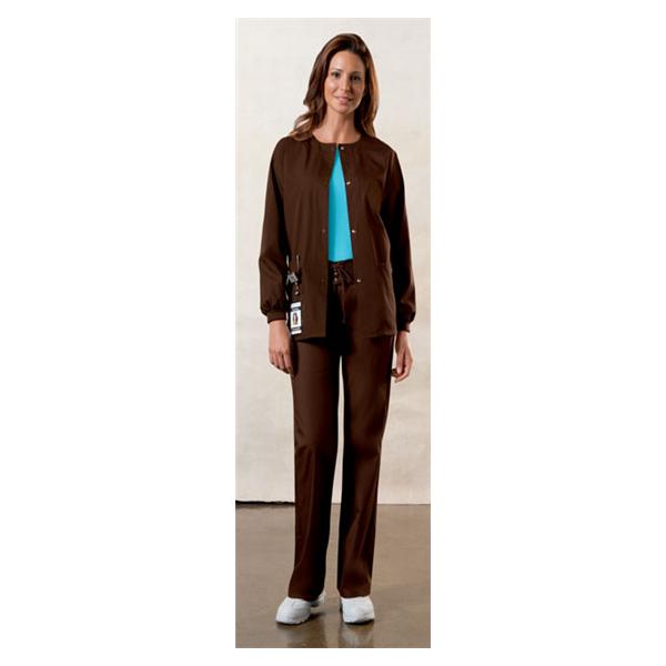 Cherokee Workwear Jacket Warm-Up 65% Polyester / 35% Cotton Womens Chocolate Small 3 Pockets Ea - 4350-CHCW-S
