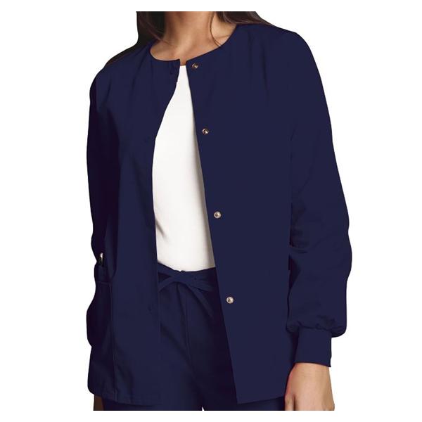 Cherokee Workwear Jacket Warm-Up 65% Polyester / 35% Cotton Womens Navy Medium 3 Pockets Ea - 4350-NAVW-M