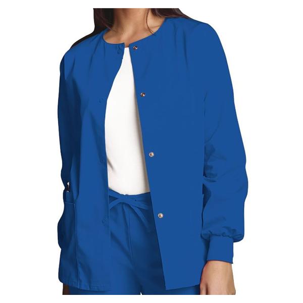 Cherokee Workwear Jacket Warm-Up 65% Polyester / 35% Cotton Womens Royal Blue 5Xl 3 Pockets Ea - 4350-ROYW-5X