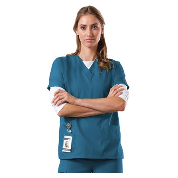 Cherokee Workwear Shirt Scrub Cherokee 4700 Womens 4X Large Caribbean Blue Ea - 4700-CARW-4X