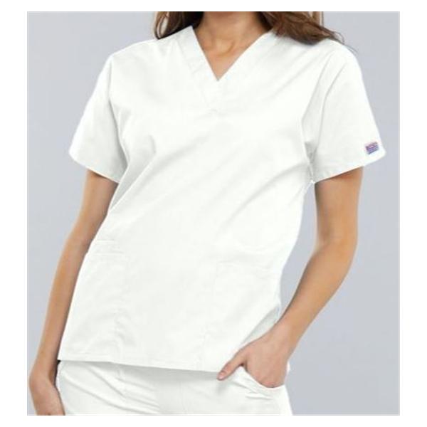 Cherokee Workwear Shirt Scrub Cherokee 4700 Womens 4X Large White Ea - 4700-WHTW-4X