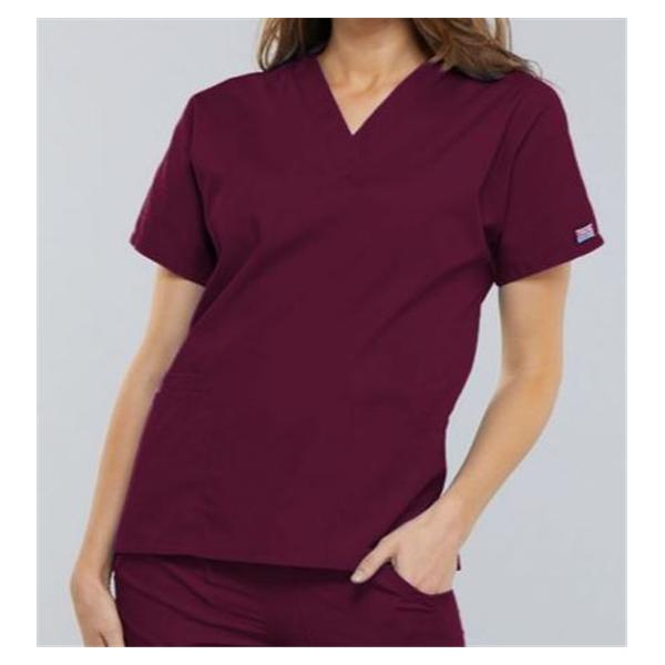 Cherokee Workwear Shirt Scrub Cherokee 4700 Womens Medium Wine Ea - 4700-WINW-M