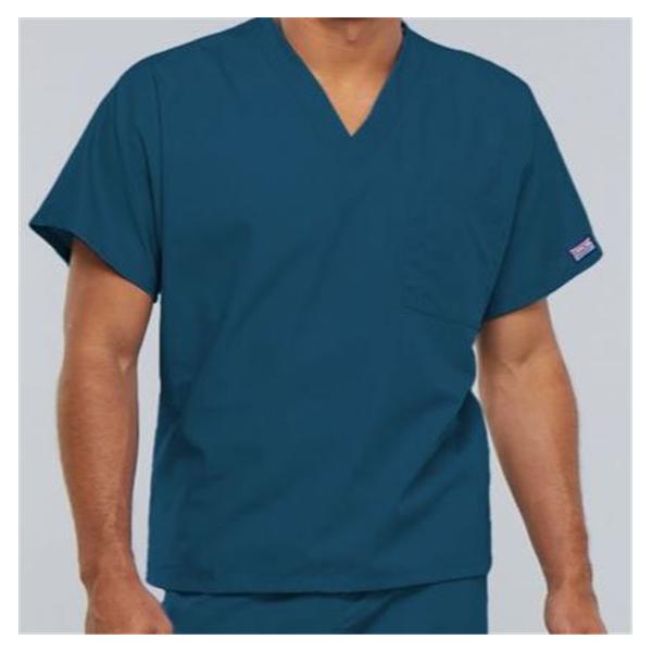 Cherokee Workwear Shirt Scrub Cherokee 4777 Unisex 3X Large Caribbean Blue Ea - 4777-CARW-3X