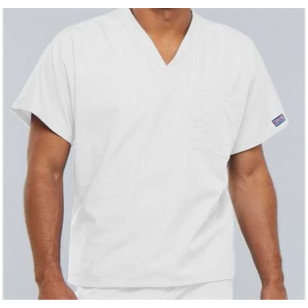 Cherokee Workwear Shirt Scrub Cherokee 4777 Unisex X-Small White Ea - 4777-WHTW-XS