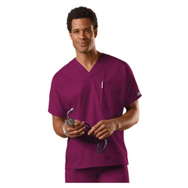 Cherokee Workwear Shirt Scrub Cherokee 4777 Unisex Medium Wine Ea - 4777-WINW-M