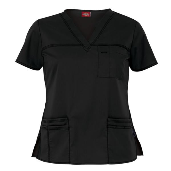 Dickies Shirt Scrub Dickies 817455 Womens Small Black Ea - 817455-BLKZ-S