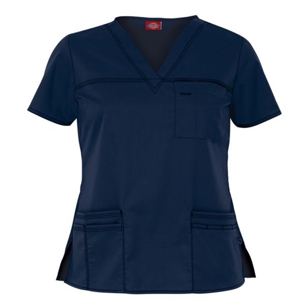 Dickies Shirt Scrub Dickies 817455 Womens 2X Large Navy Ea - 817455-NVYZ-2XL