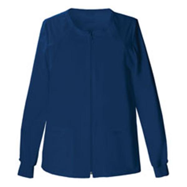 Cherokee Workwear Jacket Warm-Up 55% Cotton / 42% Polyester / 3% Spandex Womens Navy Lg 4Pckt Ea - 4315-NAVW-L