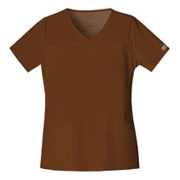 Cherokee Workwear Shirt Scrub Cherokee 4727 Womens X-Large Chocolate Ea - 4727-CHCW-XL