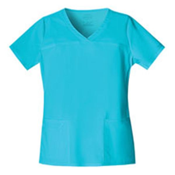 Cherokee Workwear Shirt Scrub Cherokee 4727 Womens Large Turquoise Ea - 4727-TRQW-L