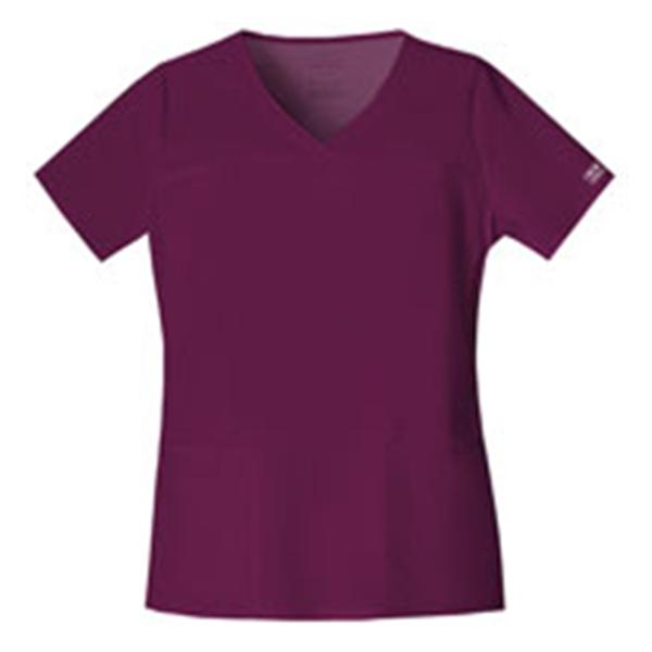 Cherokee Workwear Shirt Scrub Cherokee 4727 Womens 5X Large Wine Ea - 4727-WINW-5X