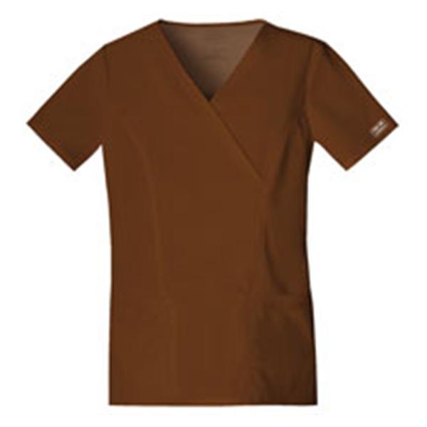 Cherokee Workwear Shirt Scrub Cherokee 4728 Womens Small Chocolate Ea - 4728-CHCW-S