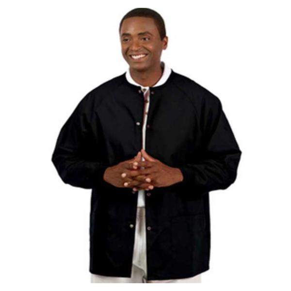 Fashion Seal Jacket Warm-Up 65% Polyester / 35% Cotton Unisex Black 4X Large 2 Pockets Ea - 7673-4XL