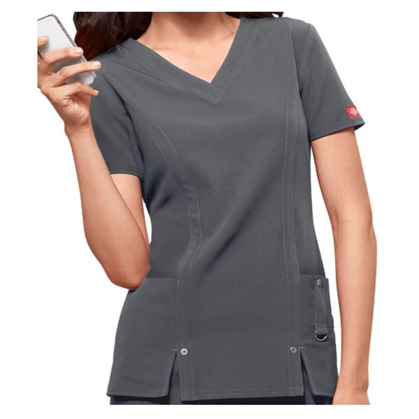 Dickies Shirt Scrub Dickies 82851 Womens Medium Pewter Ea - 82851-PEWZ-M