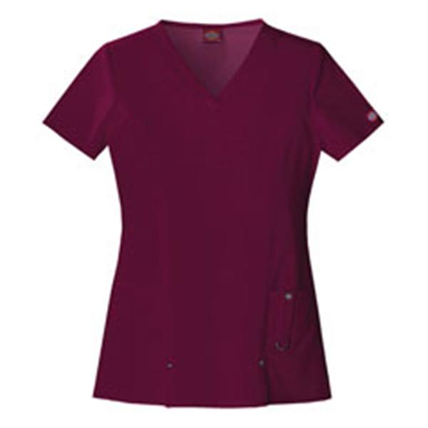 Dickies Shirt Scrub Dickies 82851 Womens Small Wine Ea - 82851-WINZ-S