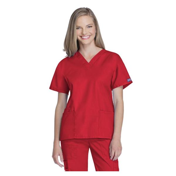 Cherokee Workwear Shirt Scrub Cherokee Womens Medium Red Ea - 4700-REDW-M