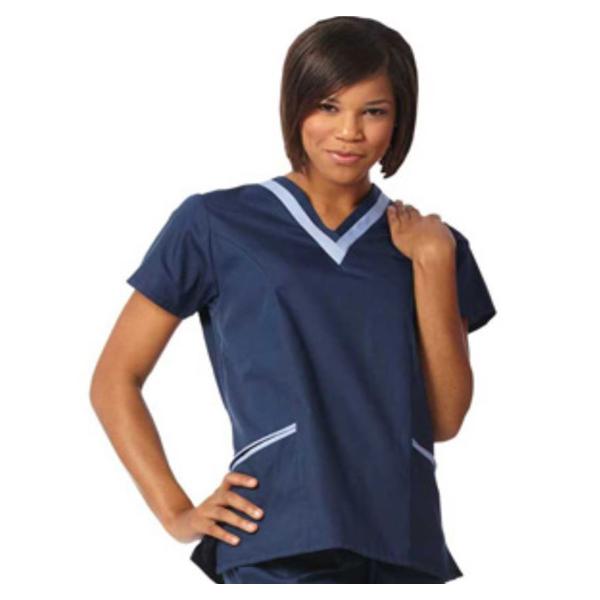 Fashion Seal Shirt Scrub Fashion Poplin Womens Small Navy / Ceil Ea - 7578-S