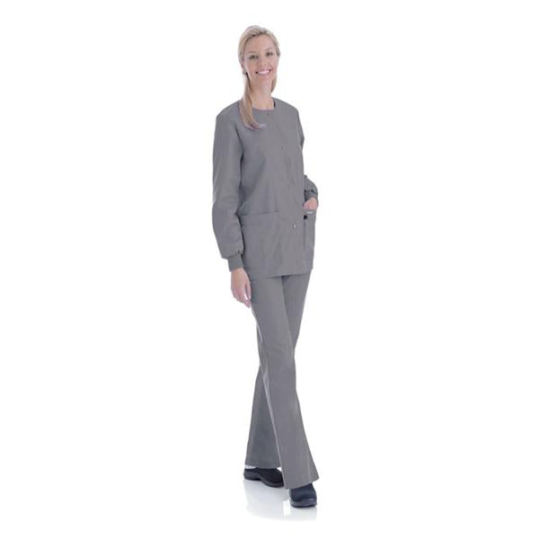 Landau Uniforms Jacket Warm-Up 65% Polyester / 35% Cotton Womens Steel Grey Small 4 Pockets Ea - 7525-STP-S