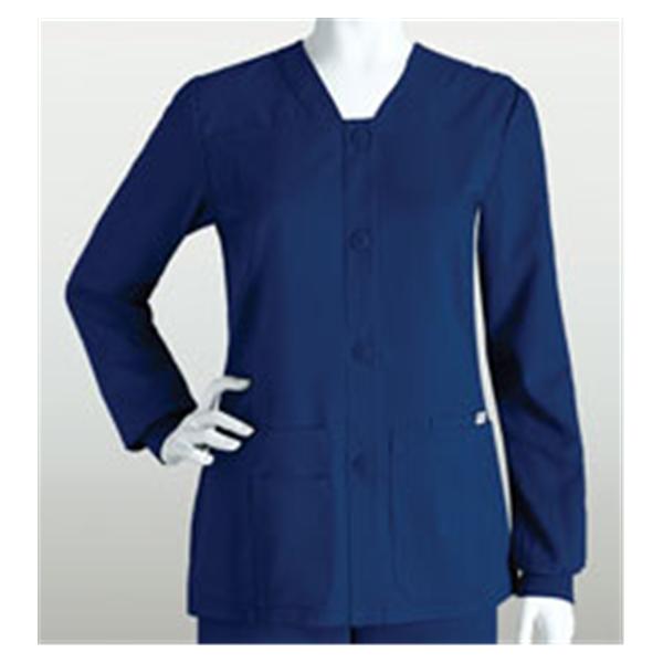Grey's Anatomy (TM) Jacket Warm-Up 77% Polyester / 23% Rayon Womens Indigo X-Large 4 Pockets Ea - 4435-23-XL