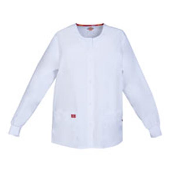Dickies Jacket Warm-Up 55% Cotton / 45% Polyester Womens White Small 2 Pockets Ea - 86306-WHWZ-S