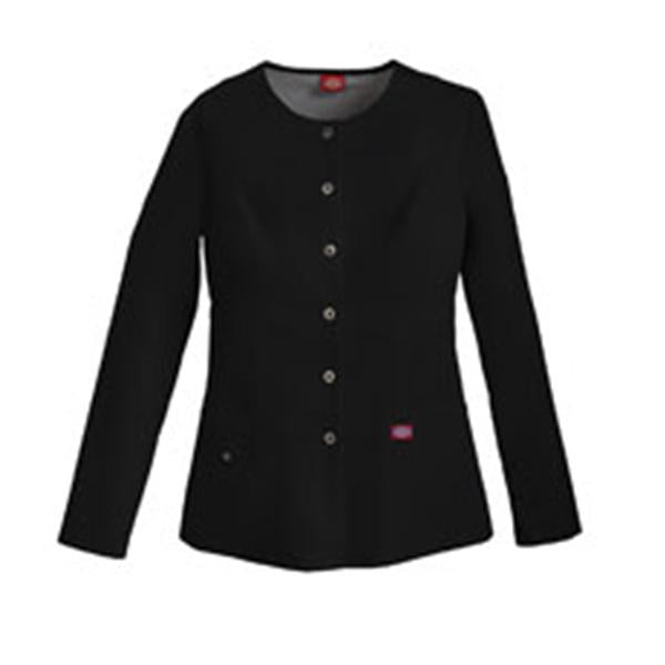 Dickies Jacket Warm-Up 75% Polyester / 21% Rayon / 4% Spandex Womens Black Xs 3Pkt Ea - 82310-BLKZXS