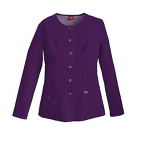 Dickies Jacket Warm-Up 75% Polyester / 21% Rayon / 4% Spandex Womens Eggplant Xl 3Pkt Ea - 82310-EGPZXL