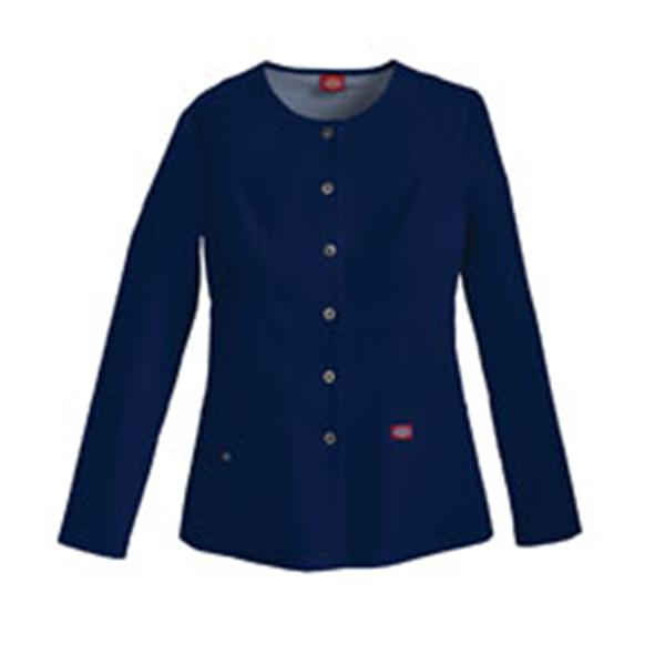 Dickies Jacket Warm-Up 75% Polyester / 21% Rayon / 4% Spandex Womens Navy 2Xl 3Pkt Ea - 82310-NVYZ2X