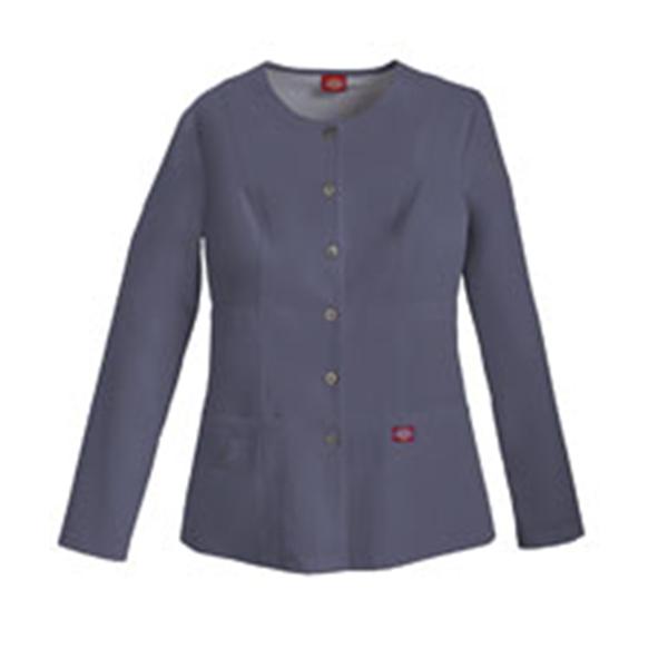 Dickies Jacket Warm-Up 75% Polyester / 21% Rayon / 4% Spandex Womens Pewter Sm 3Pkt Ea - 82310-PEWZ-S