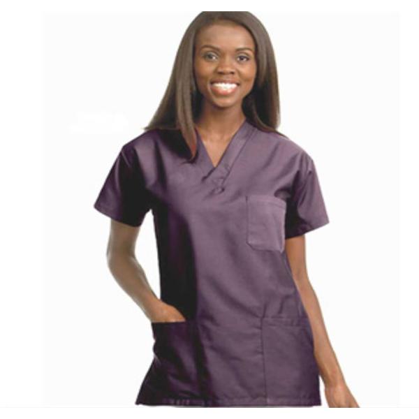 Fashion Seal Shirt Scrub Fashion Poplin Unisex Small Eggplant Ea - 78774-S