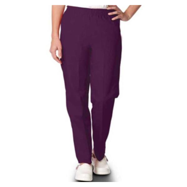 Fashion Seal Scrub Pant Fashion Poplin Womens Large Petite Eggplant Ea - 7069-L