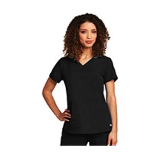 Grey's Anatomy (TM) Shirt Scrub Greys Anatomy Missy Womens Large Black Each - 71166-01-L