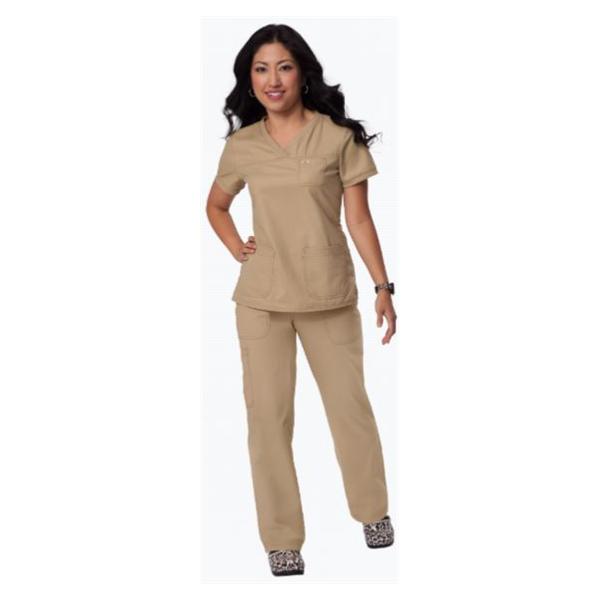 Koi by Kathy Peterson Shirt Scrub 247 Nicole Womens 2X Large Camel Ea - 247-07-2XL