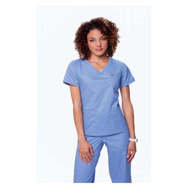 Koi by Kathy Peterson Shirt Scrub 247 Nicole Womens X-Large Ceil Blue Ea - 247-42-XL