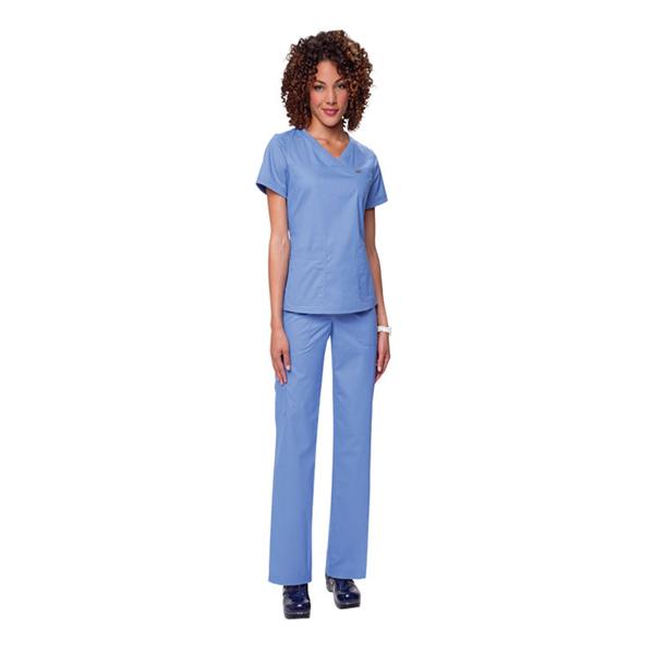 Koi by Kathy Peterson Shirt Scrub 247 Nicole Womens X-Small Ceil Blue Ea - 247-42-XS