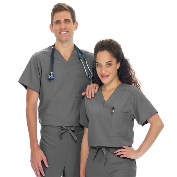 Jockey (TM) Scrubs Shirt Scrub Jockey 2200 Unisex Medium Pewter Ea - 2200-1054-M
