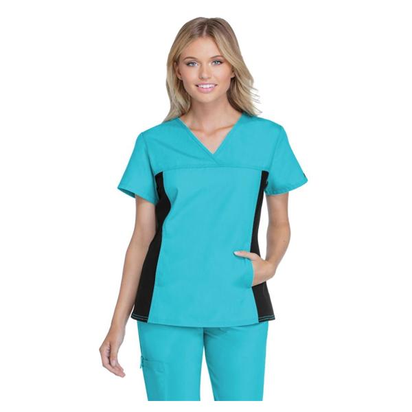 Cherokee Workwear Shirt Scrub Flexibles Womens 3X Large Turquoise Ea - 2874-TRQB3XL