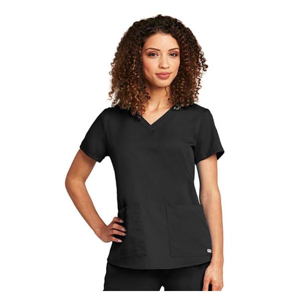 Grey's Anatomy (TM) Shirt Scrub Greys Anatomy Womens X-Large Black Ea - 71166-01-XL