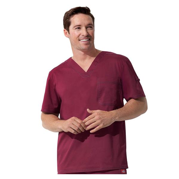 Dickies Shirt Scrub Dickies 81722 Small Wine Ea - 81722-WINZ-S