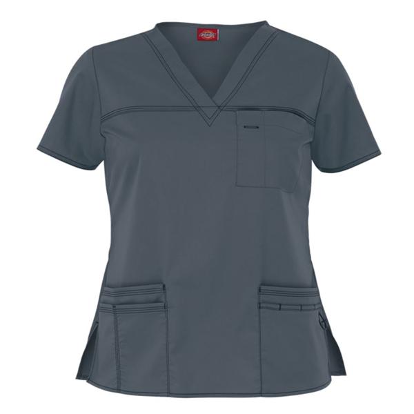 Dickies Shirt Scrub Dickies 81745 4X Large Pewter Ea - 817455-PEWZ-4XL