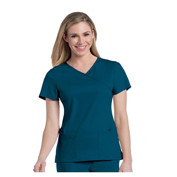 Landau Uniforms Shirt Scrub 9577 Medium Caribbean Blue Ea - 9577-CBAH-M