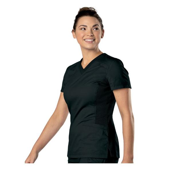 Landau Uniforms Shirt Scrub S101002 Rock Goddess Womens Large Black Ea - S101002BKPNL