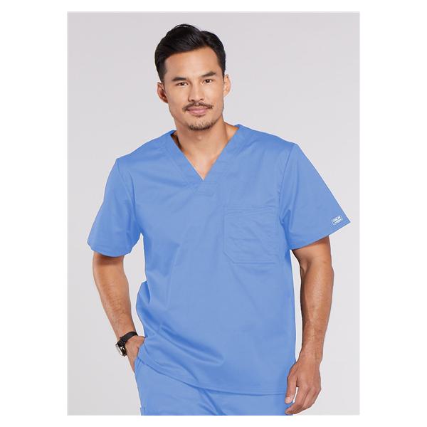 Cherokee Workwear Scrub Top Mens Large Ceil Ea - 4743-CIEW-L